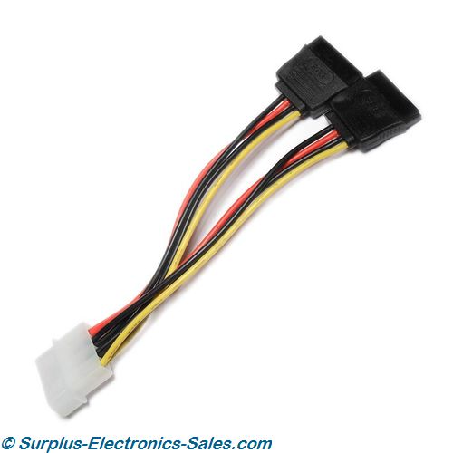 6'' ATX Molex Power to SATA Power Adapter